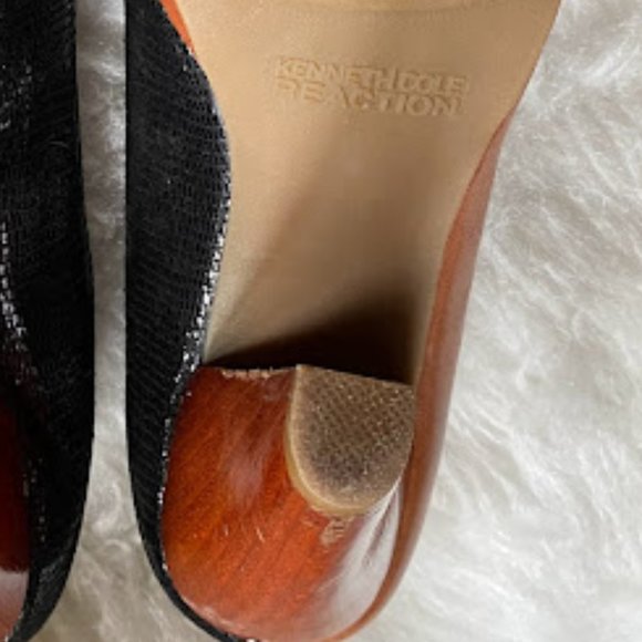 Kenneth Cole Reaction peep toe pumps 6M - Picture 5 of 10
